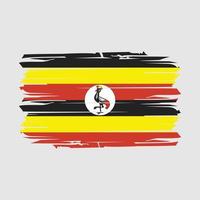 Uganda Flag Brush Vector