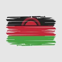 Malawi Flag Brush Vector