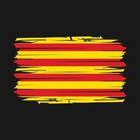 Catalonia Flag Brush Vector