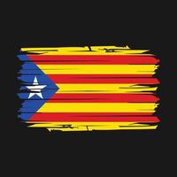 Catalonia Flag Brush Vector