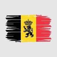 vector de pincel de bandera de bélgica