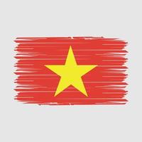 ilustración de vector de cepillo de bandera de vietnam