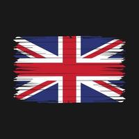 Ilustración de vector de cepillo de bandera de Reino Unido