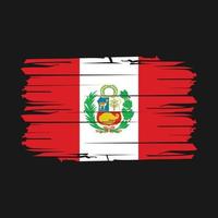 vector de pincel de bandera de perú