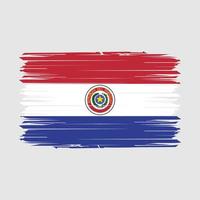 ilustración de vector de pincel de bandera de paraguay