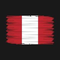 Peru Flag Brush Vector Illustration