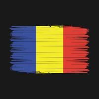 ilustración de vector de pincel de bandera de rumania