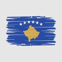 Kosovo Flag Brush Vector