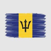 Barbados Flag Brush Vector Illustration