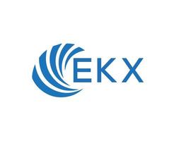 ekx letra logo diseño en blanco antecedentes. ekx creativo circulo letra logo concepto. ekx letra diseño. vector