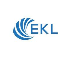 EKL letter logo design on white background. EKL creative circle letter logo concept. EKL letter design. vector