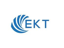 ekt letra logo diseño en blanco antecedentes. ekt creativo circulo letra logo concepto. ekt letra diseño. vector