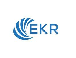 Ekr letra logo diseño en blanco antecedentes. Ekr creativo circulo letra logo concepto. Ekr letra diseño. vector