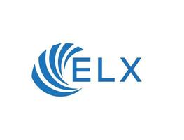 ELX letter logo design on white background. ELX creative circle letter logo concept. ELX letter design. vector