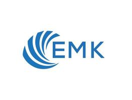 emk letra logo diseño en blanco antecedentes. emk creativo circulo letra logo concepto. emk letra diseño. vector