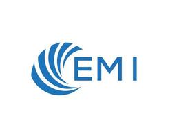 EMI letter logo design on white background. EMI creative circle letter logo concept. EMI letter design. vector