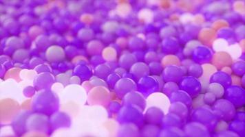 púrpura vistoso fluido pelotas con brillante efecto antecedentes video