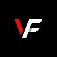 letra v y F monograma logo moderno vector