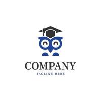 scholar owl smart education logo vector