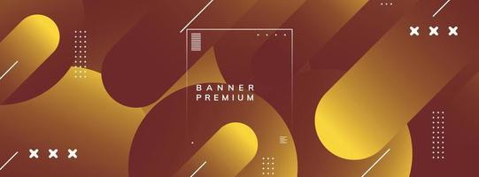 background banner. colorful, new style brown and yellow gradient vector