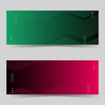 abstract background banners with gradations set collection