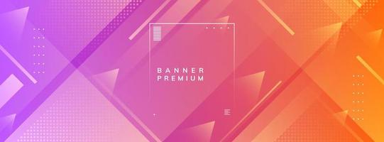 background banner. colorful, orange and purple gradient vector