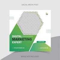 Digital Marketing, SEO expert, Grow your Business Social Media post design template vector