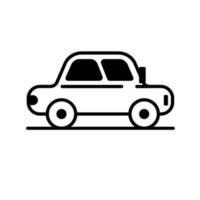 coche icono en sencillo glifo estilo vector