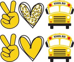 paz amor colegio autobús conductor, paz amor autobús, escuela, colegio autobús svg, png, eps, dxf. vector