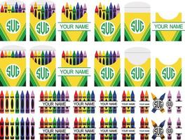 Crayon Svg, Crayon Label Svg, Pencil Svg, Crayon Split Monogram Svg, Crayon svg, Crayon Wrapper Svg, Crayon Cut File vector