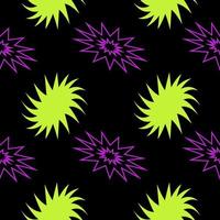 Rave psychedelic seamless pattern. Trippy background with surreal element. 90s style acid rave pattern vector
