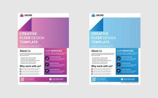 Creative marketing agency corporate business company flyer design templates vector