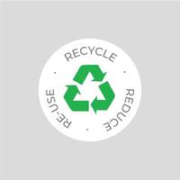 Recycle, reuse, reduce vector icon