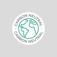 Carbon Neutral label vector icon