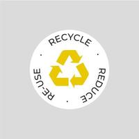 Recycle, reuse, reduce vector icon