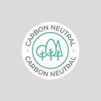 Carbon Neutral label vector icon