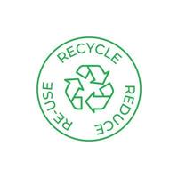 Recycle, reuse, reduce vector icon