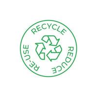 reciclar, reutilizar, reducir vector icono