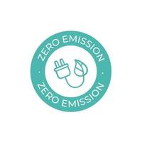 Zero Emission vector icon. Simple element illustration