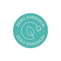 Zero Emission vector icon. Simple element.