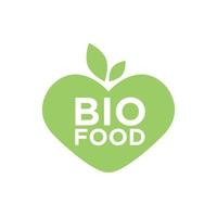 bio comida vector logo diseño