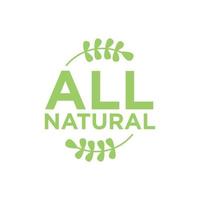 All natural vector logo design