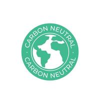 Carbon Neutral label vector icon