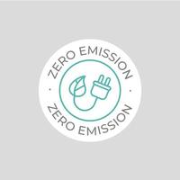 Zero Emission vector icon. Simple element illustration