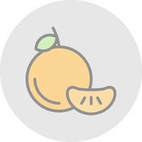 Mandarin Vector Icon Design