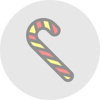 Candy Cane Vector Icon Design