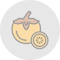 Persimmon Vector Icon Design