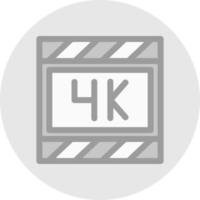 Diseño de icono de vector de película 4k