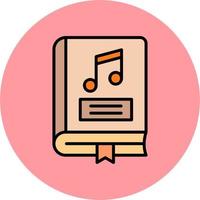 icono de vector de libro de música