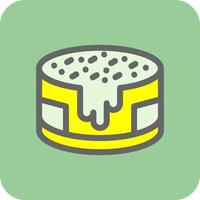 Chocolate Cake Vector Icon Design